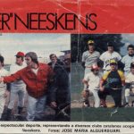 Johan Neeskens, jugador de fútbol holandés del FC Barcelona, que había sido lanzador de béisbol en su juventud, realizó este simpático reportaje para la revista Don Balón