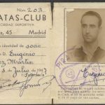 Carnet de Socio del Piratas Club de Madrid de 1947