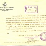 Notificación de un Premio en 1952 a Mariano González Page