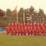 Campeonato de Eruropa de 1985 en Haarlem (Holanda), antes del partido contra San Marino